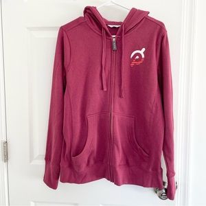 FINAL PRICE DROP Peloton Ultimate Fleece Zip Up Hoodie Burgundy Red Size Large